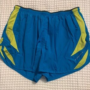 Brooks Athletic Shorts in Blue and Neon Yellow
Good condition